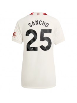 Billige Manchester United Jadon Sancho #25 Tredjedrakt Dame 2023-24 Kortermet